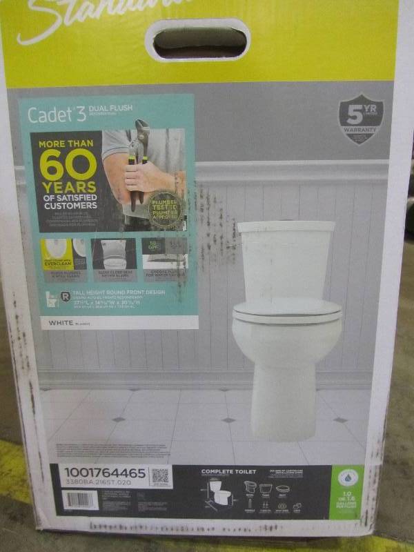 lot 11 image: American Standard Cadet 3 Right Height Complete 2-piece 1.0 GPF Dual Flush Round Toilet in White