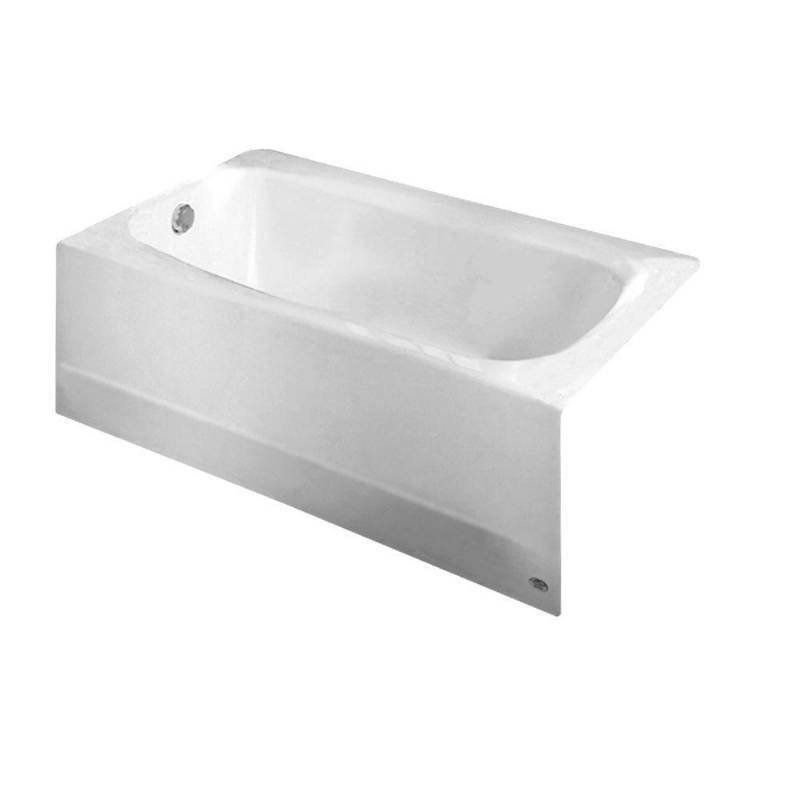 lot 2 image: American Standard Cambridge 5 ft. x 32 in. Left Drain Soaking Tub in White