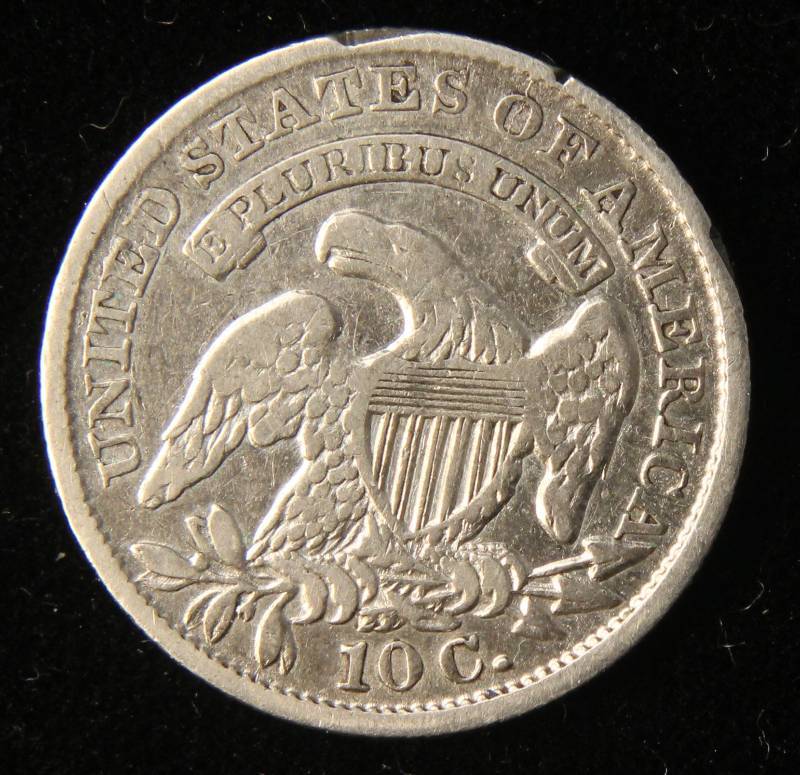 1833 US CAPPED BUST DIME VF