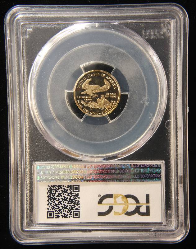 2008-W PROOF US GOLD $5 EAGLE 110th OZ. PR69DCAM PCGS