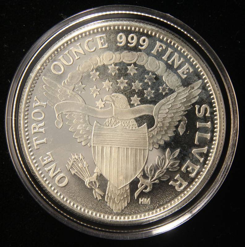 1 TROY OZ. .999 FINE SILVER 1964 KENNEDY DESIGN