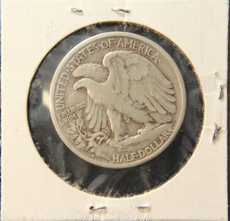 1943-D WALKING LIBERTY SILVER HALF DOLLAR XF