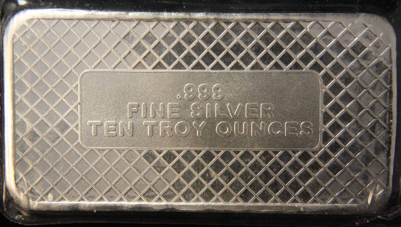 10 TROY Oz. .999 FINE SILVER BAR FLAG DESIGN SEALED