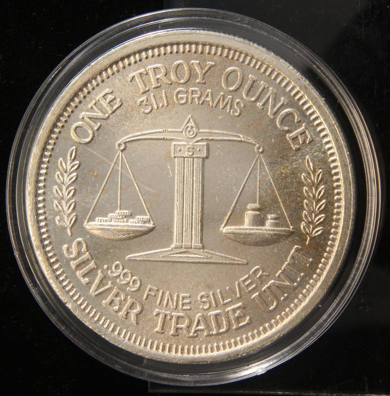 1 TROY OZ. .999 FINE SILVER MORGAN DOLLAR DESIGN IN AIRTITE