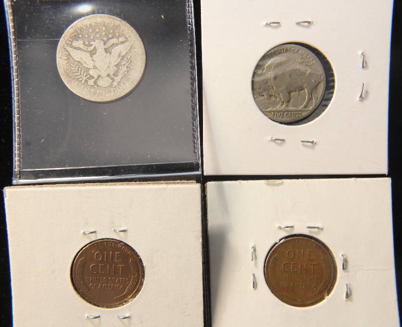 GROUP OF 4 COINS AS PICTURED