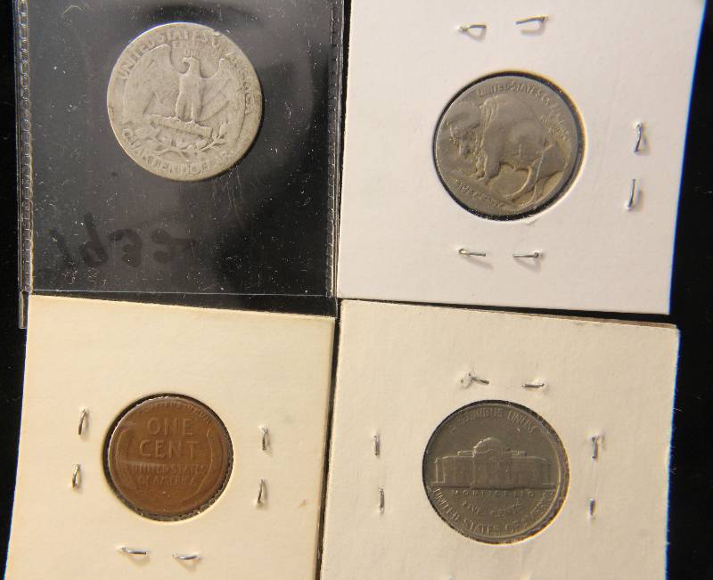 GROUP OF 4 COINS AS PICTURED