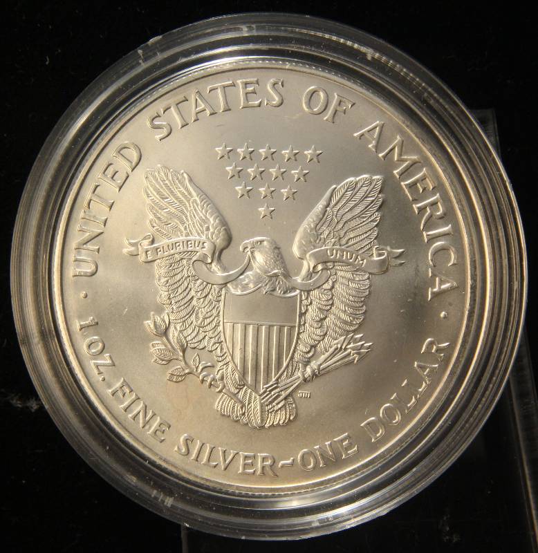 2000 AMERICAN SILVER EAGLE 1 TROY OZ. .999 FINE SILVER IN AIRTITE