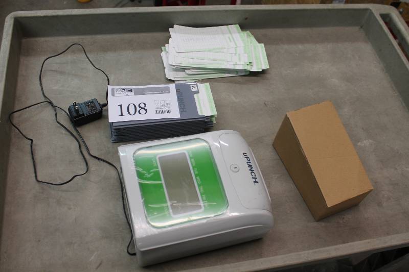lot 108 image: uPUNCH Time Clock w Time Cards