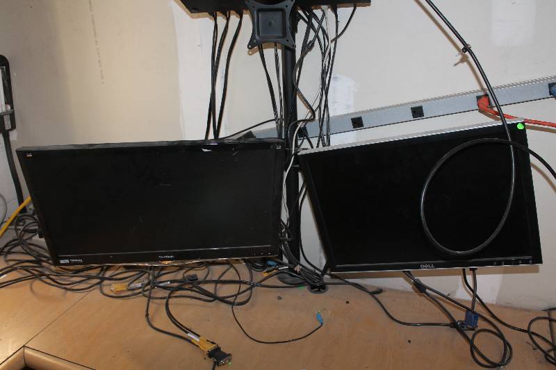 lot 111 image: Lot of (3) Wall Mount Computer Monitors