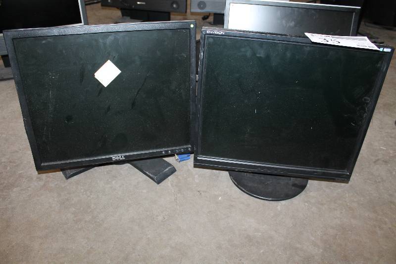 lot 35 image: Lot of (2) Computer Monitors - Dell, Envision