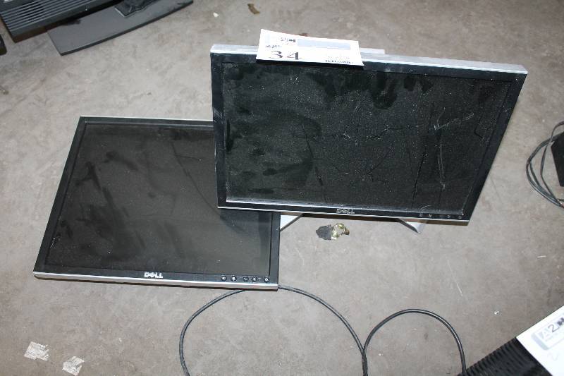 lot 34 image: Lot of (2) Dell Computer Monitors