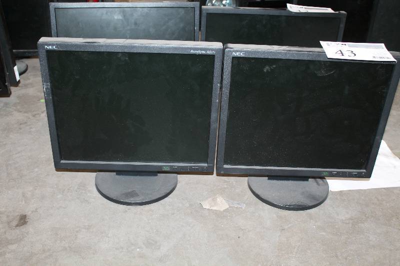 lot 43 image: Lot of (2) NEC AccuSync AS171 17in. Computer Monitors