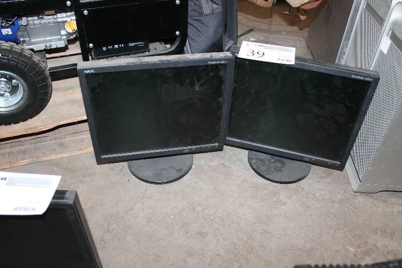 lot 39 image: Lot of (2) NEC AccuSync AS171 17in. Computer Monitors