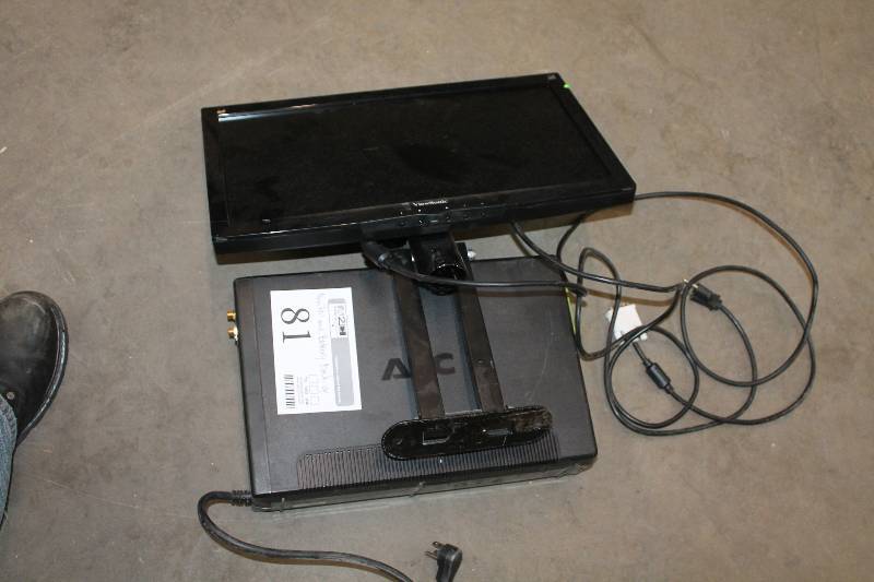 lot 81 image: Lot of (2) Electronics - ViewSonic Computer Monitor, APC Back-UPS Pro 1000 Battery Backup