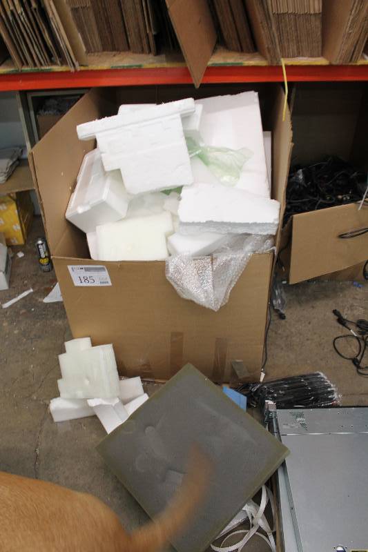 lot 185 image: Box Lot of Misc Styrofoam