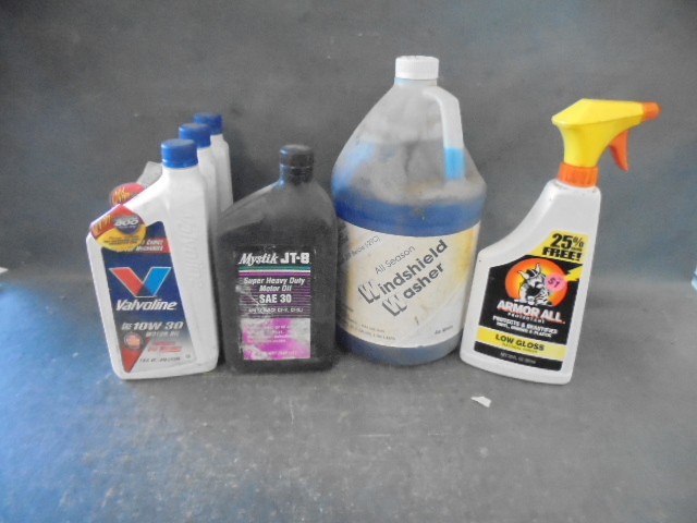 Windshield Washer Fluid and Motor Oil