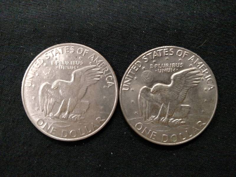 1972 D & 1974 D Eisenhower Dollars...