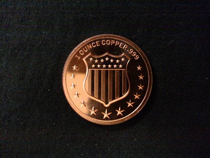 Bison One Ounce .999 Fine Copper Co...