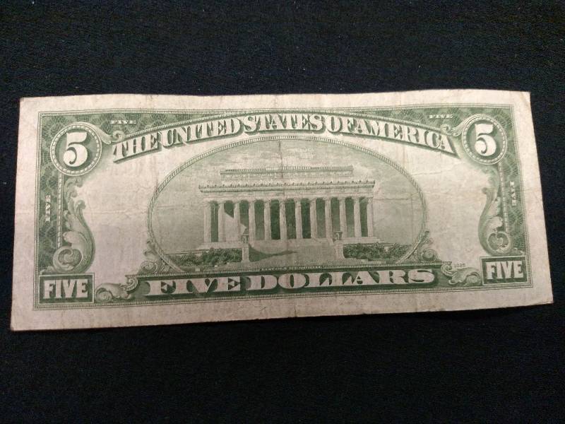 1934 A Five Dollar Silver Certifica...