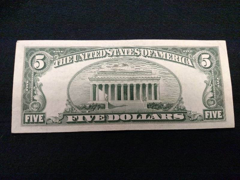 1953 A Five Dollar Red Seal Note...