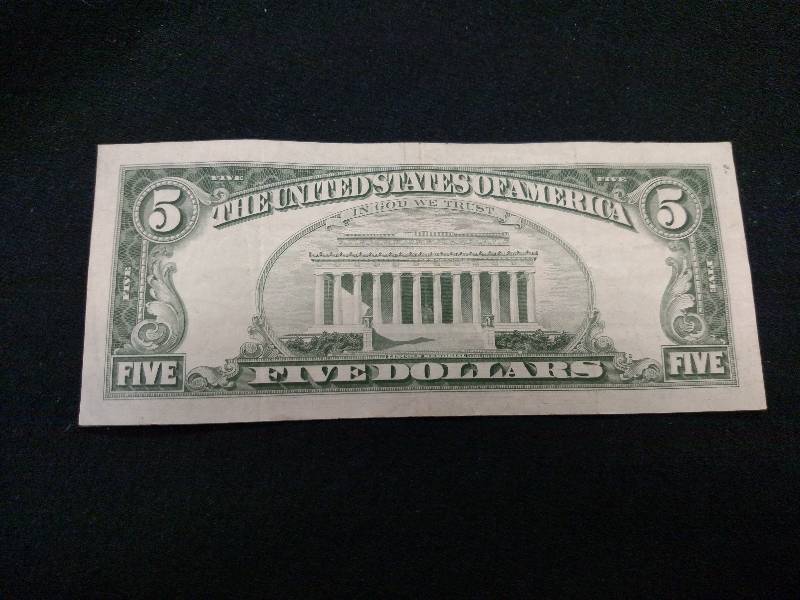 1963 Five Dollar Red Seal Note...