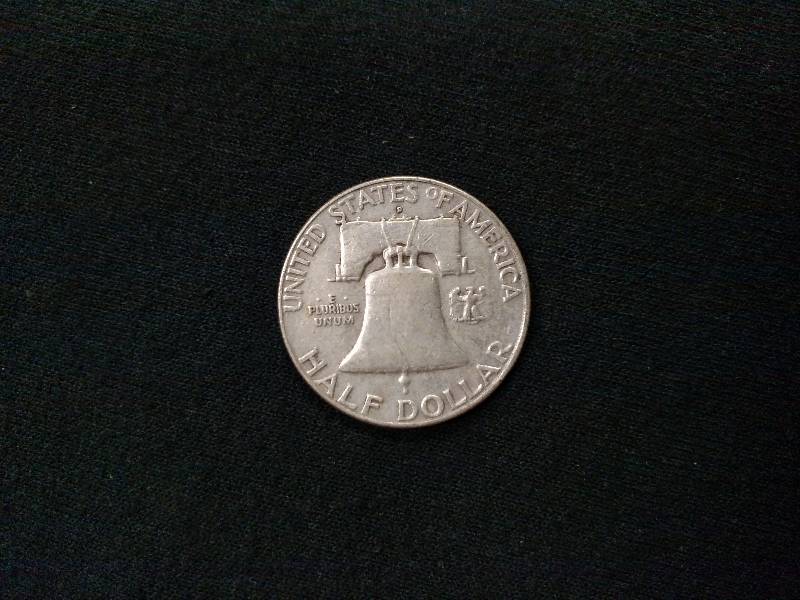 1958 D Franklin Silver Half Dollar...