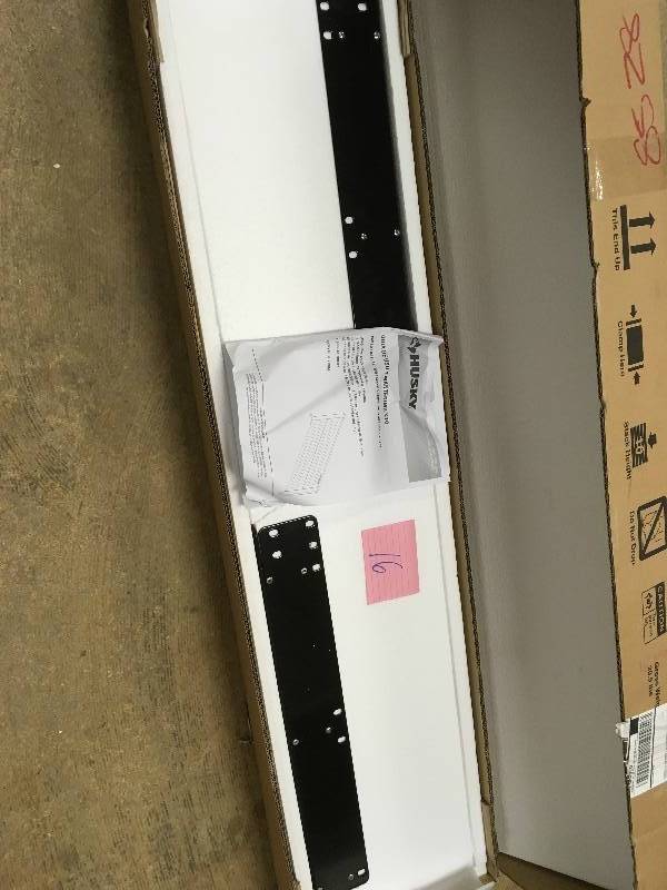 lot 16 image: Husky 52in. Pegboard Back Wall For Tool Cabinet, Black new