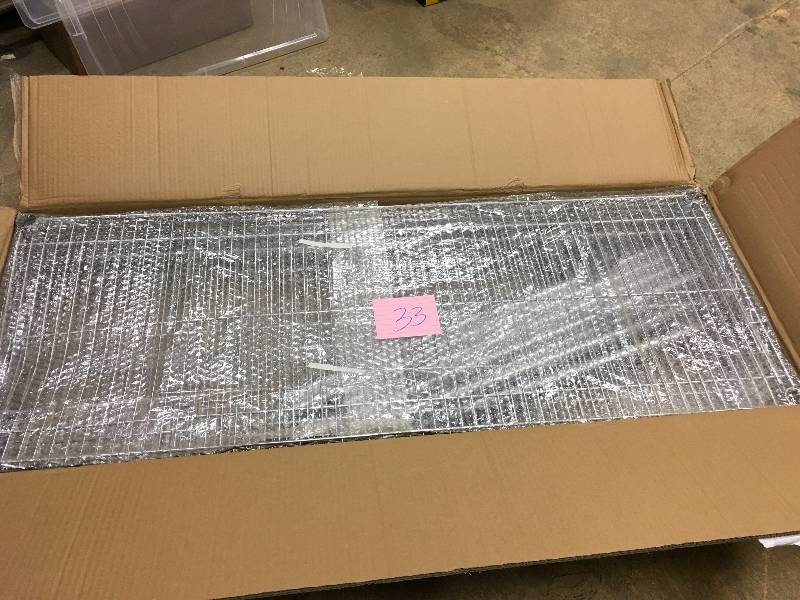 lot 33 image: Excel Chrome Multi-Purpose 4-Tier Wire Shelving not used