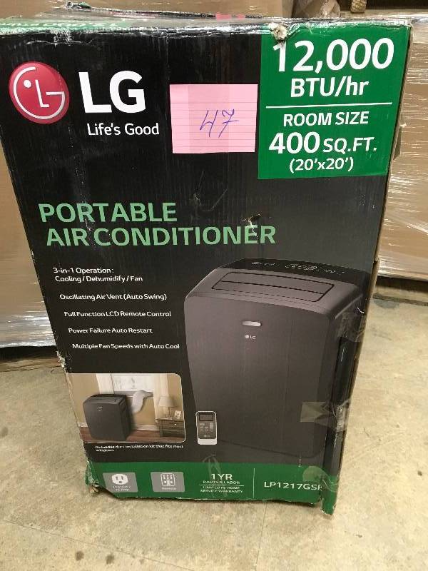 lot 47 image: LG Electronics 12,000 BTU Portable Air Conditoner and Dehumidifier not used