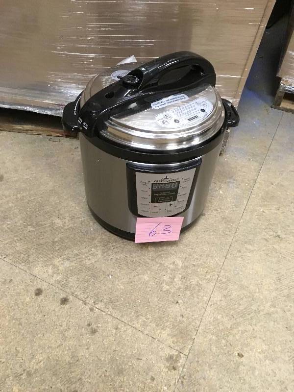 lot 63 image: CastleCreek 10L. High Pressure Cooker not used