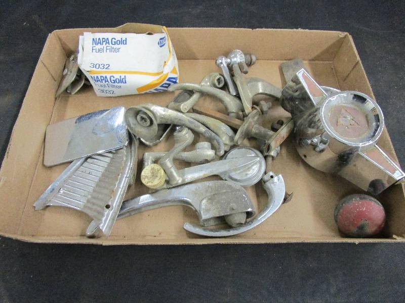 lot 2 image: Mirror Door Handles and Old Car Parts