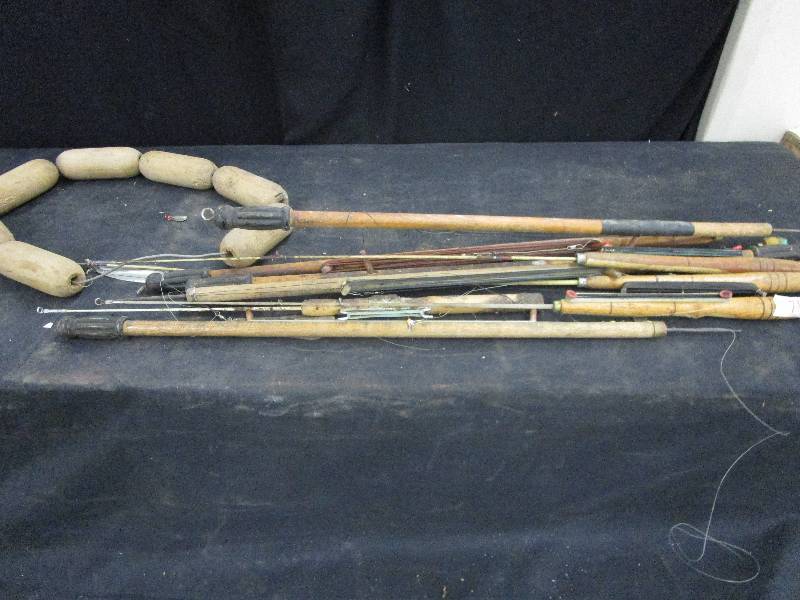 lot 71 image: Ice Fishing Poles, Rustic for Decorations