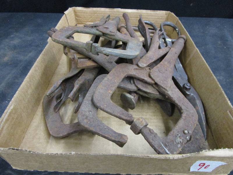 lot 90 image: Rusty Welding Clamps & Shears