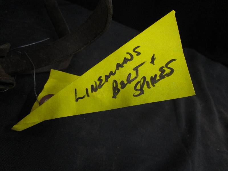 lot 113 image: Vintage Linemans Belt & Spikes
