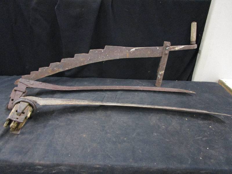 lot 124 image: Vintage Scythes & Hay Knives
