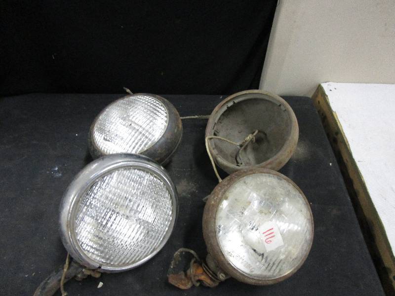lot 116 image: Vintage Headlights- Pairs