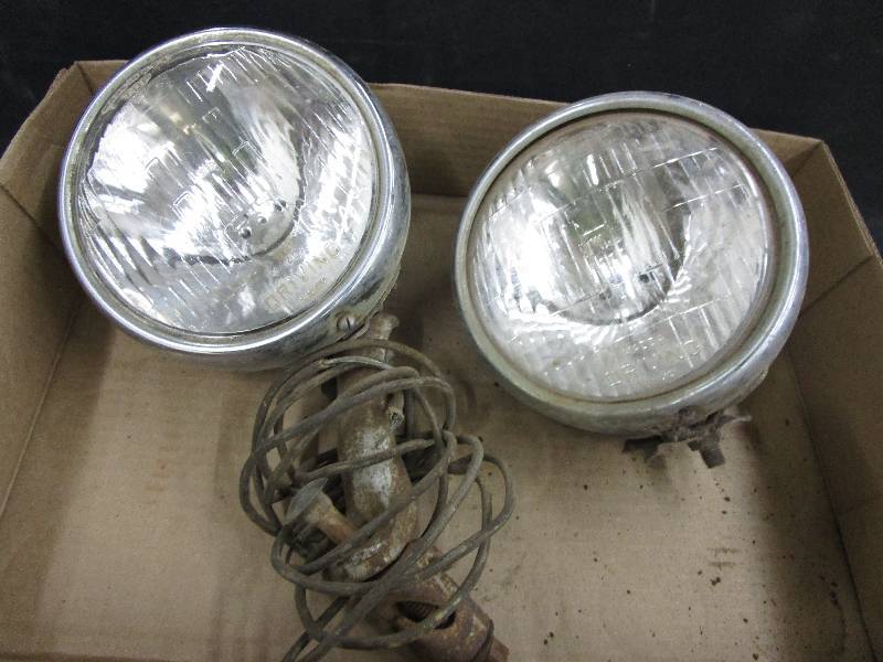 lot 132 image: Old Light sGlass Lenses Steel Casings