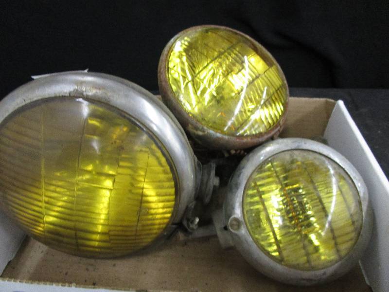 lot 133 image: Old Light sGlass Lenses Steel Casings