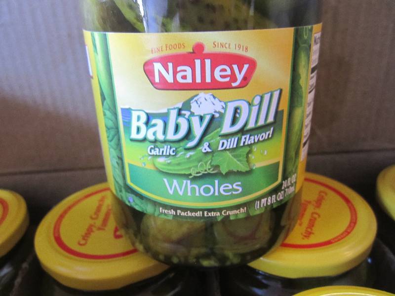 lot 55 image: Case of 12 Jars Whole Baby Dill Pic...
