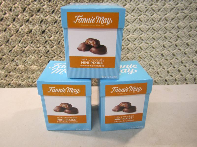 lot 64 image: Lot of 3 Boxes Fannie May Milk Choc...