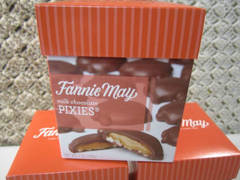 lot 67 image: Lot of 3 Boxes Fannie May Milk Choc...