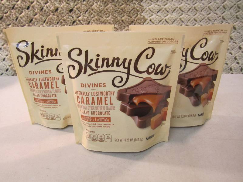 lot 83 image: Lot of 3 Bags Skinny Cow Divines Ca...
