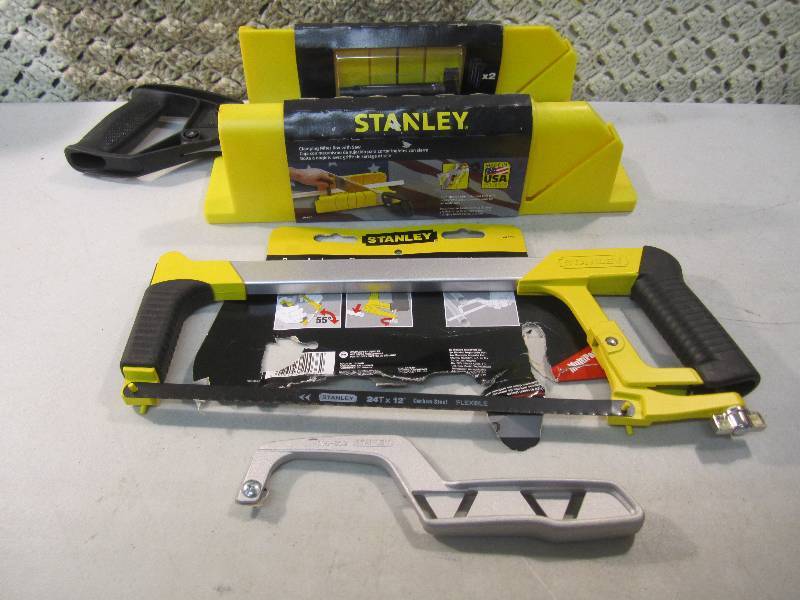 lot 95 image: Hand Saw Lot Miter Box wSaw, Hacks...