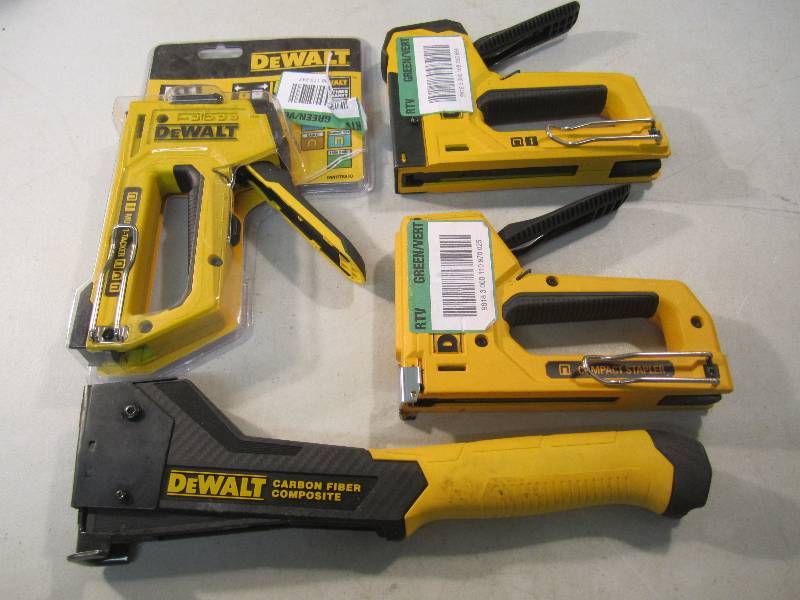 lot 107 image: Lot of Dewalt Staplers OpenDamaged...