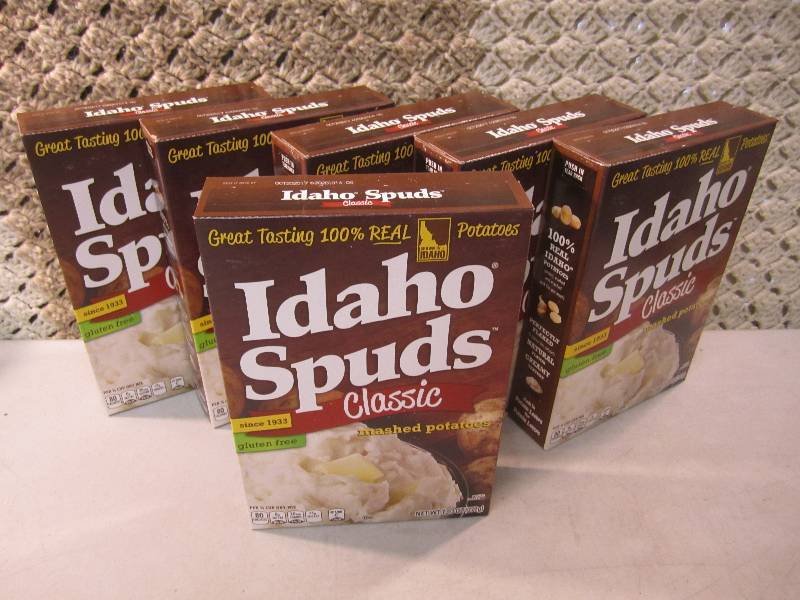 lot 128 image: Lot of 6 Boxes Idaho Spuds Classics...