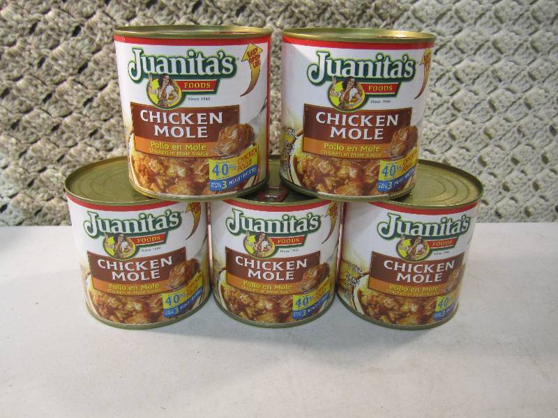 lot 145 image: Lot of 5 Cans Chicken Mole Chicken ...