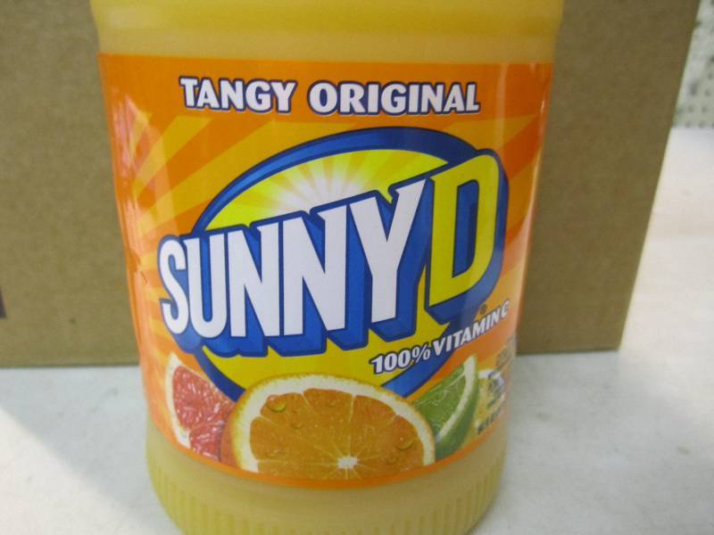 lot 161 image: Lot of 4 Bottles Sunny D Tangy Orig...