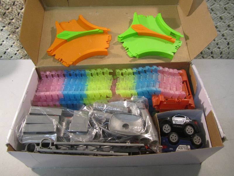 lot 169 image: Toy Race Track Set with 2 Battery O...