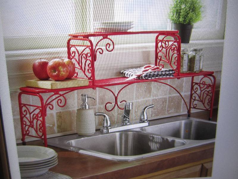 lot 173 image: 2 Tier Scroll Sink Shelf Delicious ...