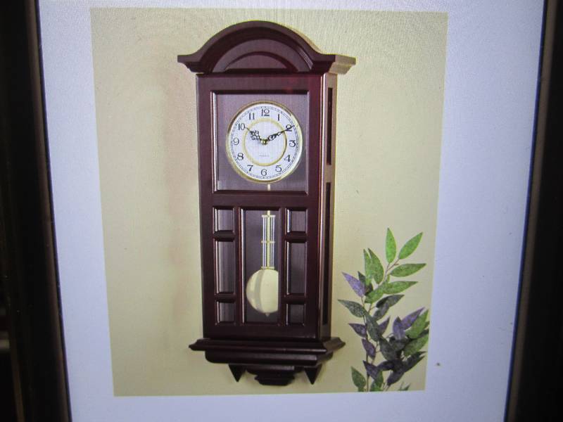 lot 174 image: Classic Wall Clock with Pendulum Fr...
